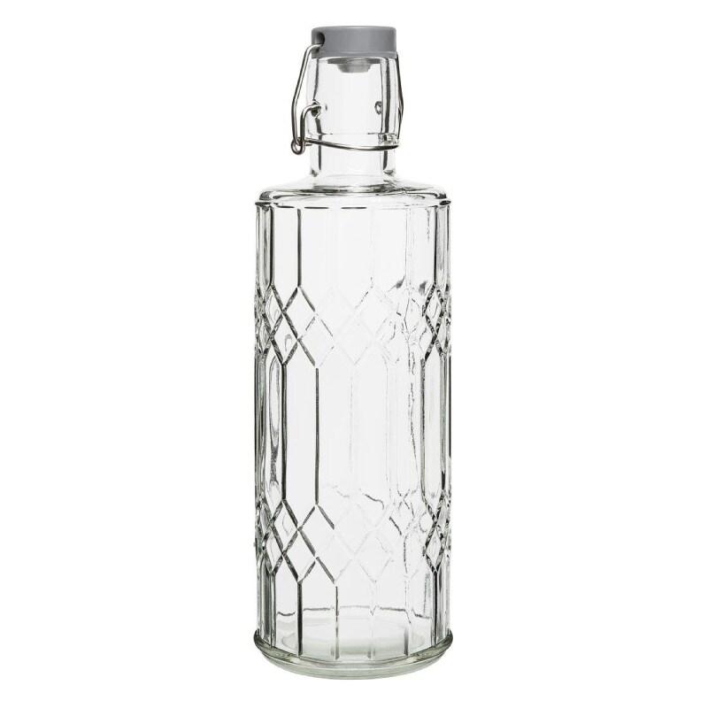 Bouteilles d'eau en verre avec bouchon Geo 1L (lot de 6) - Ref DN816 - Olympia - 5050984744228_0