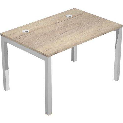 BUREAU PIED MÉTAL TRENDY 25MM - 120CM - CHÊNE CANADIEN GRIS - ARTARREDI