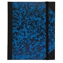 CARNET MARBRE 220X170, 192 PAGES LIGNÉES - BLEU