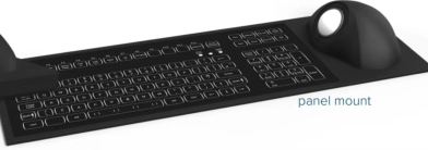 Clavier industriel étanche IP67 QWERTY UK - pavé numérique, trackball 38mm, rétroéclairé - NSI KSGE103B0044-WLED_0