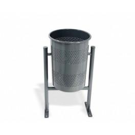 Corbeille publique ronde en acier 60 litres - modèle Barcelona_0