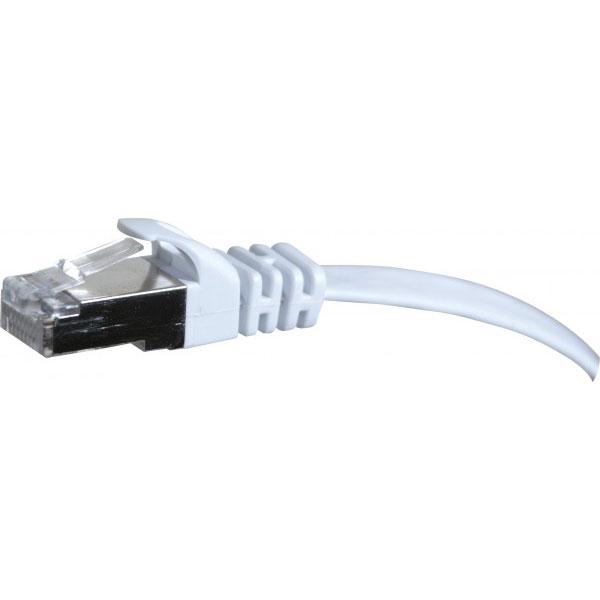 CORDON RJ45 PLAT CATEGORIE 6 U/FTP SNAGLESS BLANC - 3 M