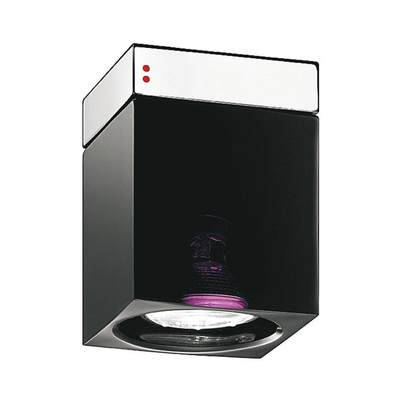 FABBIAN CUBETTO PLAFONNIER À 1 LAMPE, NOIR