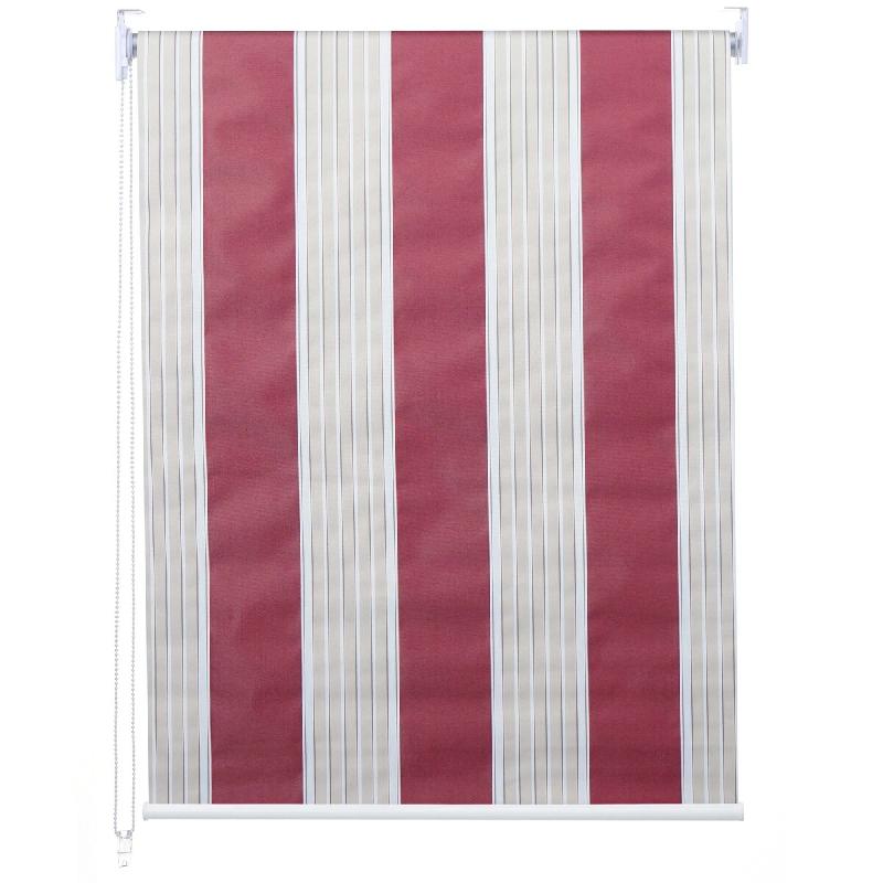 Décoshop26 - Store enrouleur de fenêtre occultant protection solaire store à tirage latéral 70x230cm opaque blanc rouge beige 04_0004456 - rouge 3_0