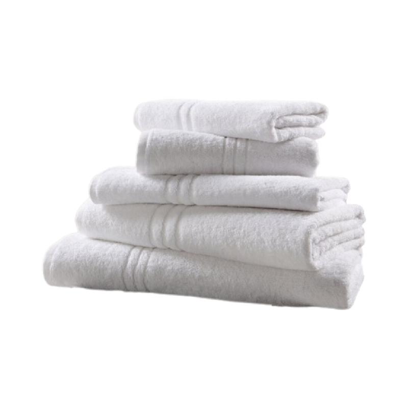 Drap bain lavable en polycoton - 70x140 cm - Couleur Blanche - 3770032619569_0