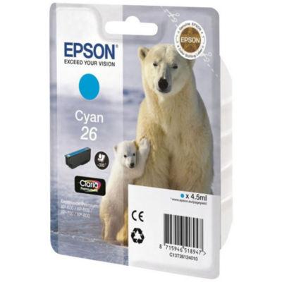Epson 26 'Ours Polaire' Cartouche d'encre originale Claria Premium (C13T26124012) - Cyan_0