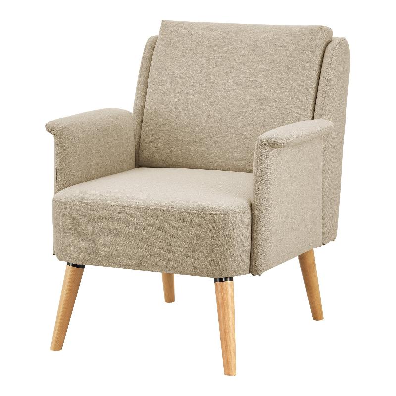 FAUTEUIL DE SALON LOUNGE 83 X 73 X 75 CM BEIGE NATUREL 03_0007121_0