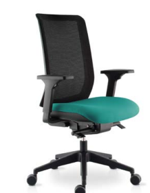 Fauteuil dossier résille noire - assise tapissée - mécanisme synchro Plus - accotoirs 3D - Wi-MaxR WR06/15 - PROMO -30%_0