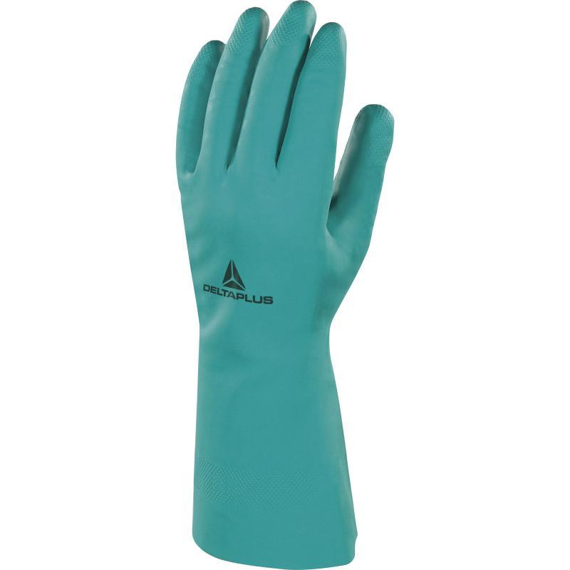 Gants de protection chimique nitrile VE803 - longueur 33 cm - support coton interlock_0