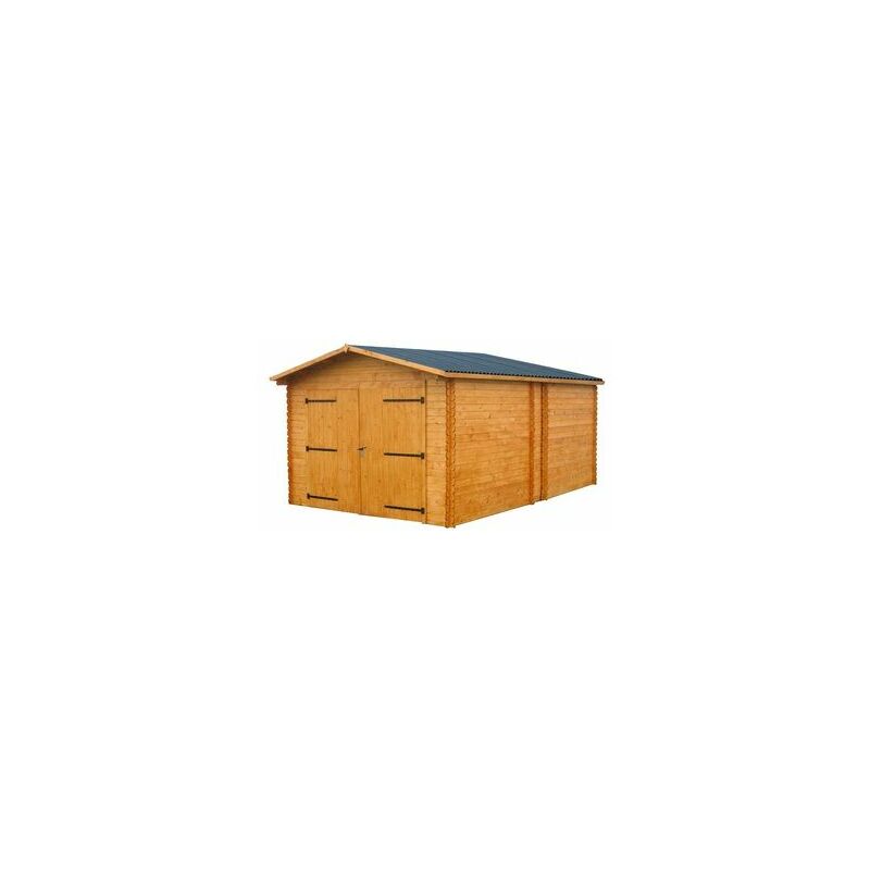 CARPORT DOUBLE PENTE AVEC COUVERTURE BARDEAU BITUMÉ 10,86 M2
