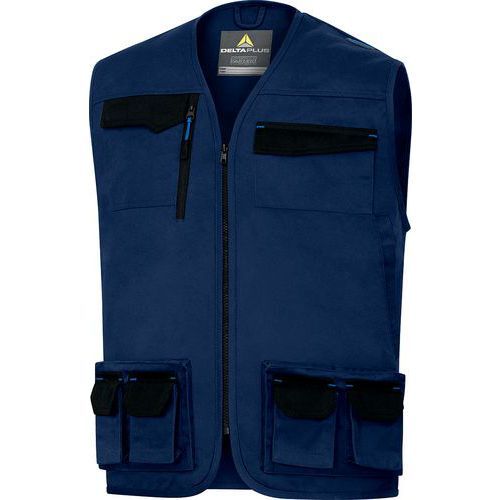 GILET DE TRAVAIL SANS MANCHE M2GI3 MARINE/BLEU ROI - S - DELTA PLUS