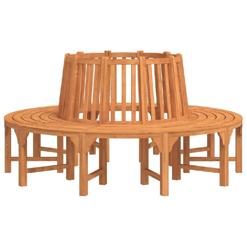 Helloshop26 - Banc de jardin meuble de patio d'extérieur terrasse de tour d'arbre rond  diamètre 208 cm bois massif eucalyptus 02_0011815 - Bois mas_0
