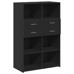 HELLOSHOP26 - Buffet bahut commode armoire meuble de rangement organisateur cuisine salle de séjour salon haut 80 x 42,5 x 124 cm bois d'ingénierie_0