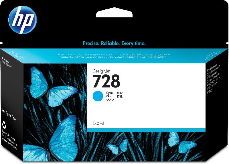 HP 728 cartouche d'encre DesignJet cyan 130 ml_0