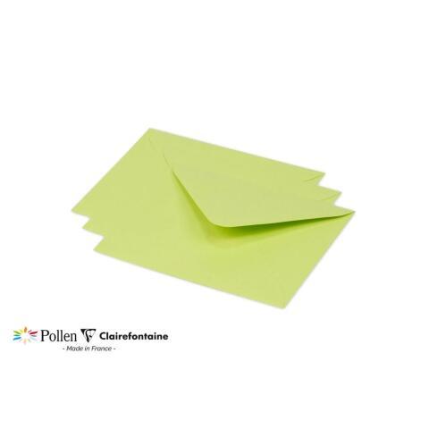 LOT DE 2 - PAQUET DE 20 ENVELOPPES POLLEN 125X138MM 120G/M² - VERT BOURGEON
