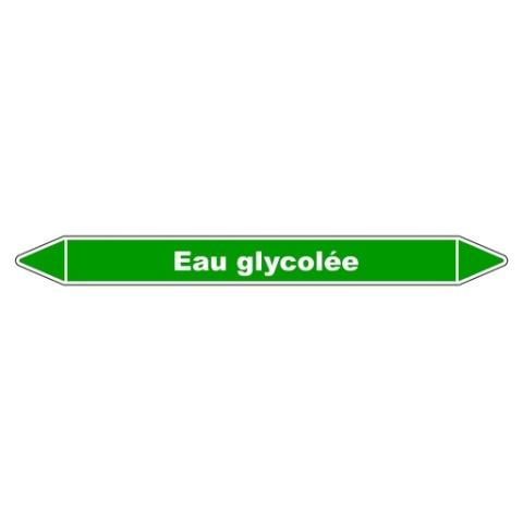 LOT DE 3 - MARQUEUR TUYAUTERIE - EAU GLYCOLÉE - VINYLE LAMINÉ - NFX 08-105 355 X 37 MM