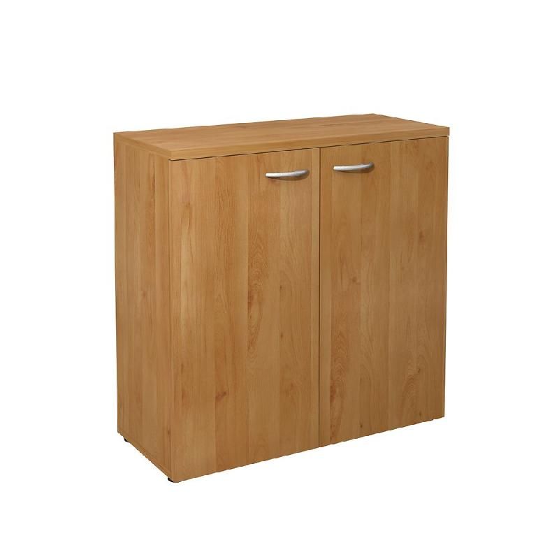 MEUBLE BAS PORTES BATTANTES PRONTO - L.80 X 35 X H. 72 CM - FINITION AULNE