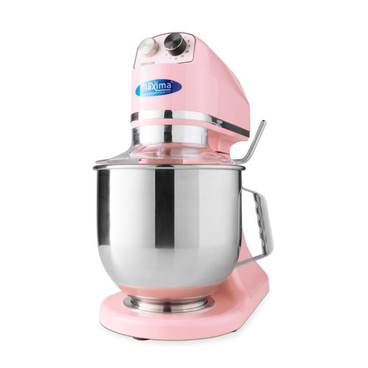 Mixer planétaire professionnel 7 L - 11 vitesses, 2 kg de pâte - rose_0