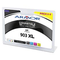 PACK CARTOUCHES OWA COMPATIBLES HP 903XL 4 COULEURS POUR IMPRIMANTE JET D'ENCRE