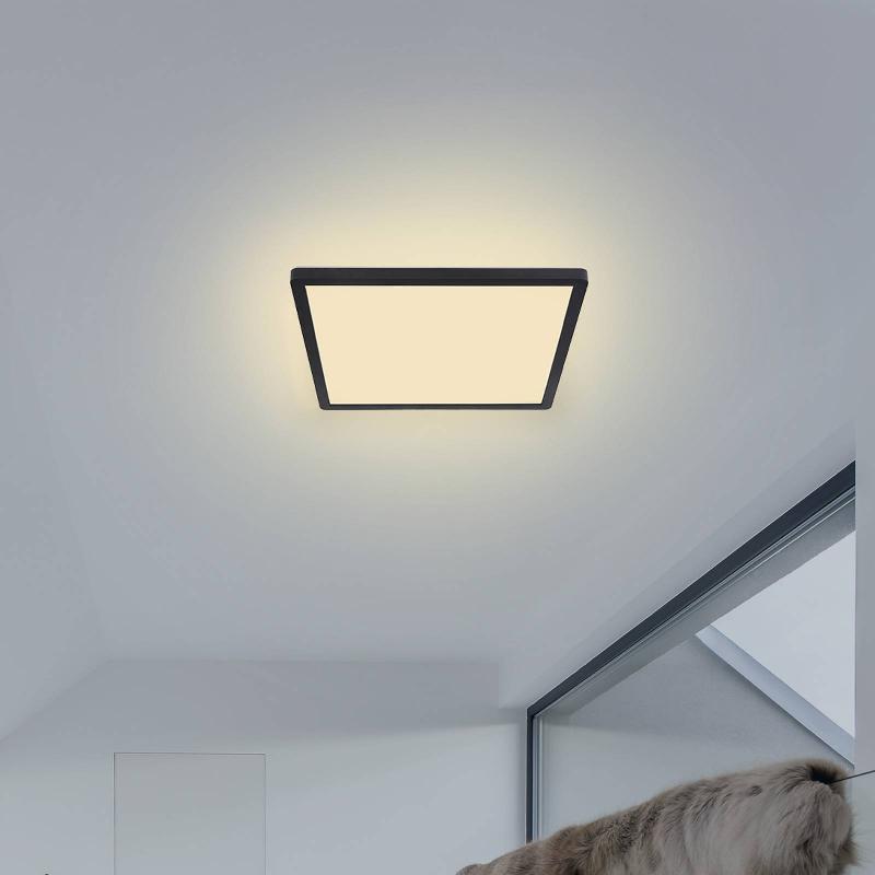 GLOBO PLAFONNIER LED SAPANA, ANGULAIRE, DIMMABLE, NOIR