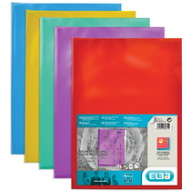 POCHETTES-COIN HAUTE RÉSISTANCE, A4, PVC, ROUGE - LOT DE 4