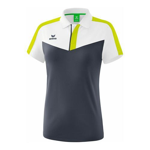POLO - ERIMA - SQUAD FEMME BLANC/SLATE GREY/BIO LIME