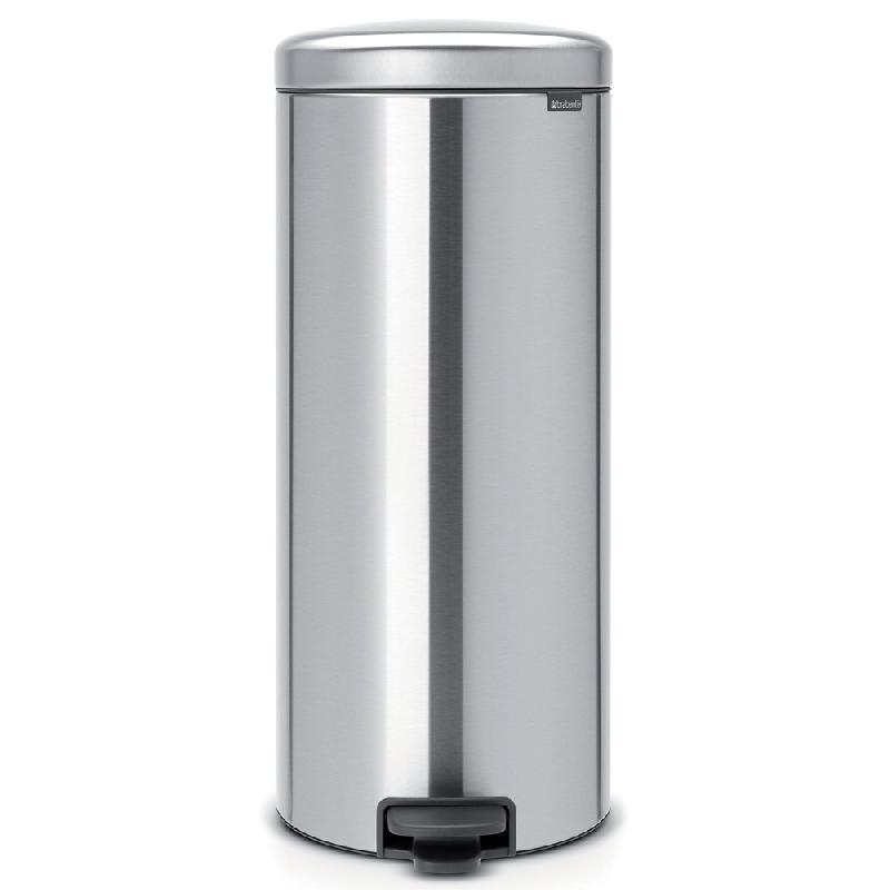 POUBELLE NEWICON BRABANTIA 30 L GRIS BROSSÉ MAT