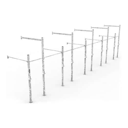 RACK AXIMUS HAUTEUR 3,6M PROFONDEUR 1,88M LONGUEUR 1,2M GRIS FIT AND RACK