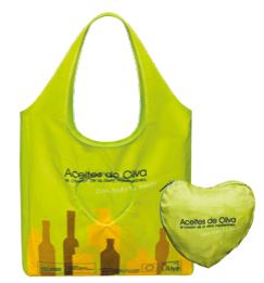 Sac cabas réutilisable en nylon/polyester - léger, solide et pratique - Réf ESPAGR3S - 40x40x11cm avec poche cœur et fermeture éclair_0