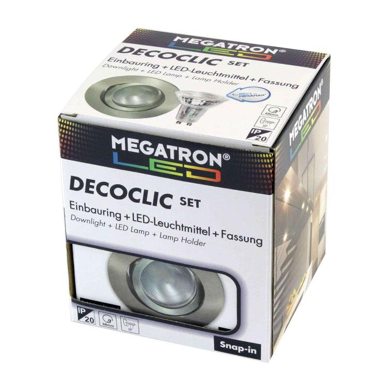 MEGATRON SPOT ENCASTRÉ LED DECOCLIC LOT GU10 4,5 W, FER