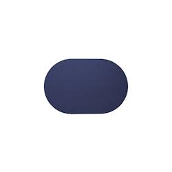 Stil Casa, set de 12 chemins de table unicolores, polyuréthane cousu, 58xh. 38 cm, finition dollar couleur bleu. - RUN5838-BND_0