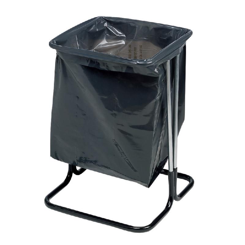 SUPPORT SAC POUBELLE D'INTÉRIEUR SUR PIED NOIR SANS COUVERCLE 50 L