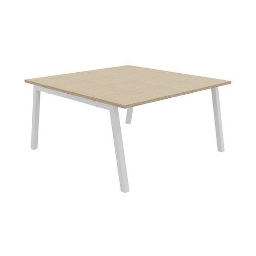TABLE PARTAGE 140 X 143 CM CHÊNE / BLANC - BURONOMIC