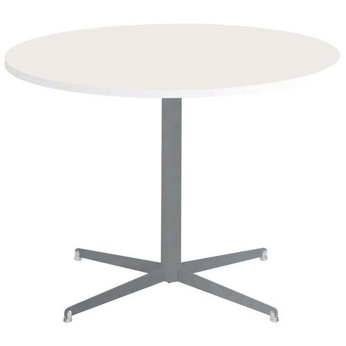 TABLE TAMARIS Ø 100 PL.BLANC/BLANC PIET.ARGENT/ARGENT - CLEN