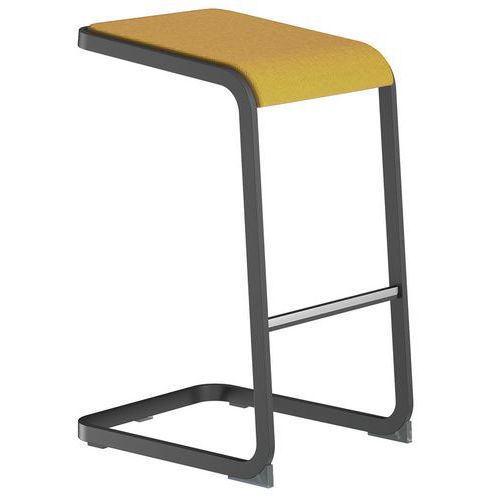 TABOURET HAUT C-STOOL - ANTHRACITE ET JAUNE - QUADRIFOGLIO