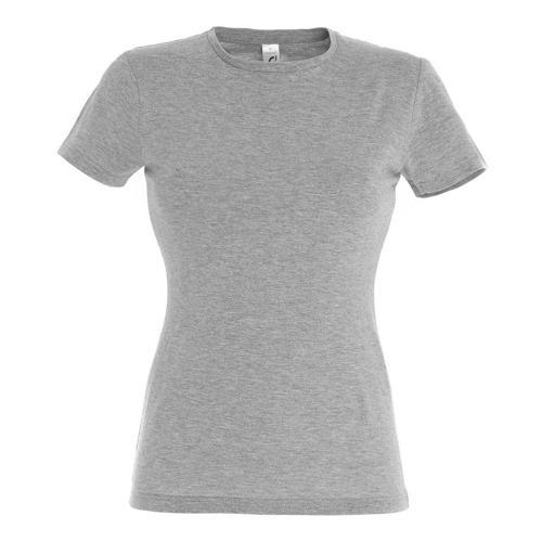 TEE-SHIRT PERSONNALISABLE CLASSIC FEMME GRIS CHINÉ COTON 150 G