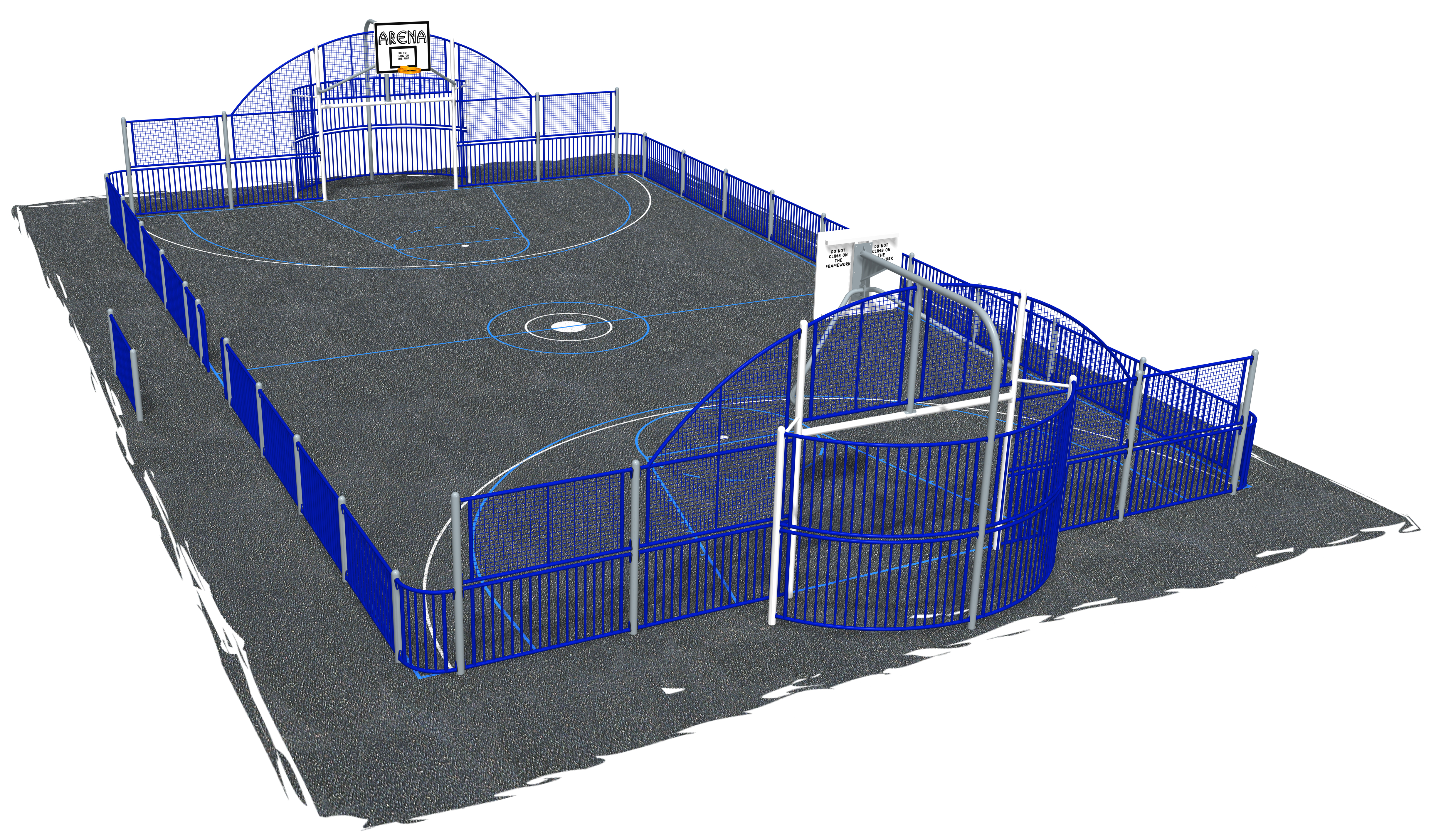 Terrain multisport Arena Michigan 8019755 - Hags - 23100 mm x 13400 mm x 3970 mm - Zone de sécurité 266 m²_0