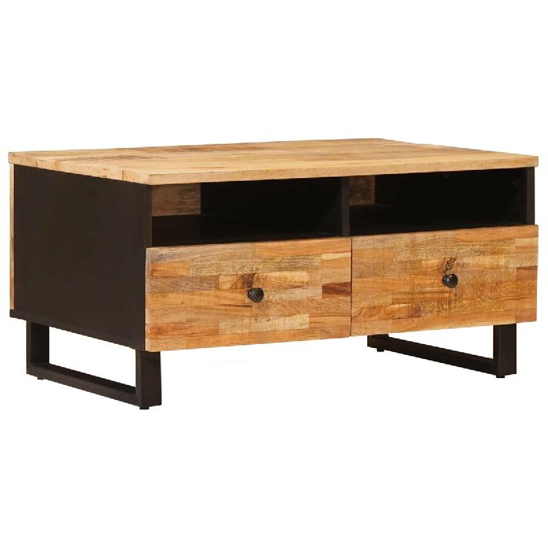 VidaXL Table basse Marron 80 x 54 x 40 cm Bois de mangue massif Modèle Sirius Chic Plus - 4018309_0