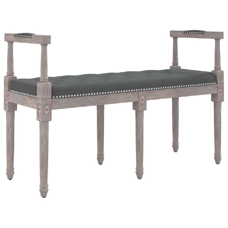 BANC BANQUETTE 110 X 40 X 70 CM TISSU GRIS FONCÉ 02_0010661_0