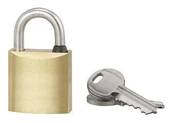 Cadenas à clés très résistant pour usage extérieur - 30 mm - Corps laiton monobloc et anse acier inoxydable - Marque Thirard_0