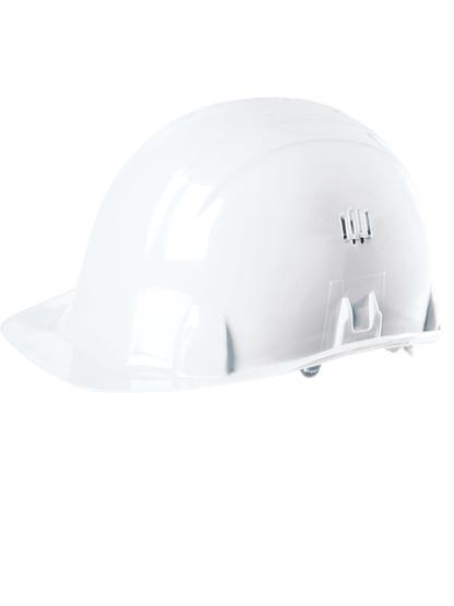 Casque de chantier Brennus en polyéthylène avec aérations réglables - casblanc_0