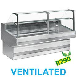 Comptoir réfrigéré - vitrine réfrigérée à vitre droite 90° - modèle ventilé sans réserve EB20/A1-VV/R2_0