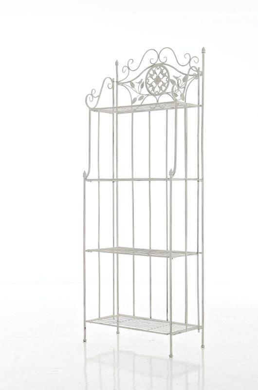 Décoshop26 - Étagère de rangement plantes chaussures cuisine 4 niveaux en métal 175x66x32 cm blanc vieilli ETA10091 - blanc 3000439165810_0
