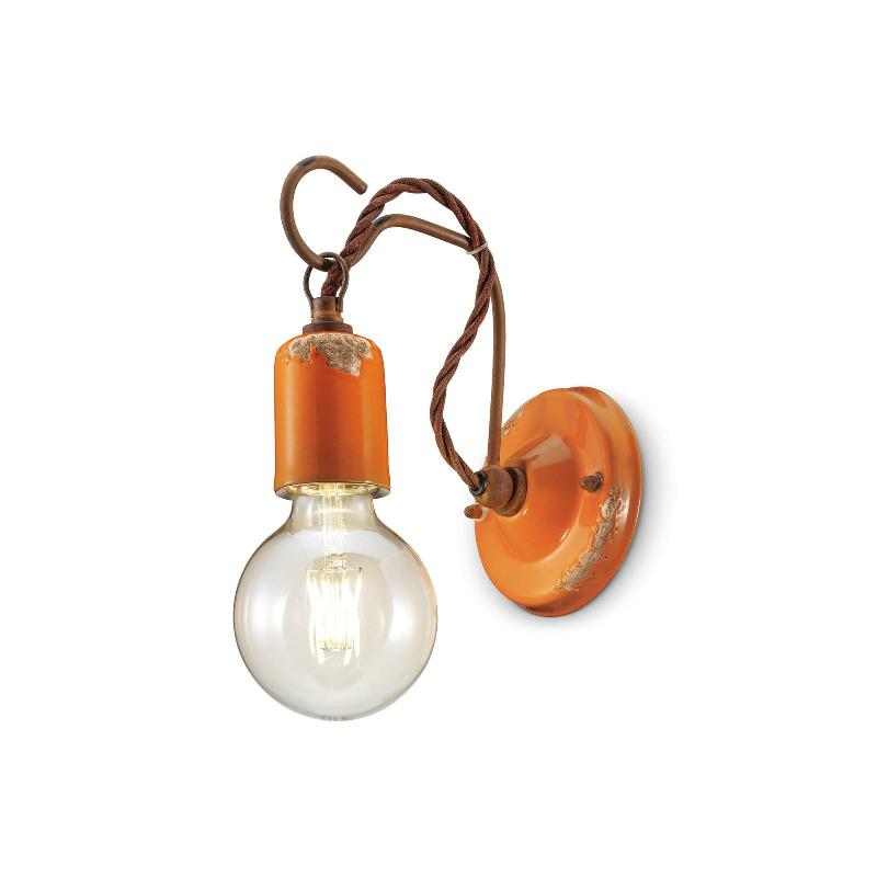 FERROLUCE APPLIQUE MURALE C665 DE STYLE VINTAGE, ORANGE