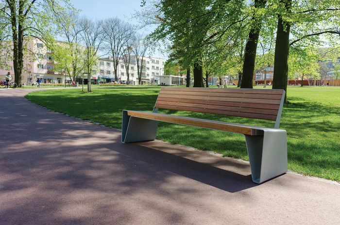 LRA492-05 - Banc connecté haute qualité MMCité 1 a.S. - acier plié, HPL, hauteur 785 mm_0