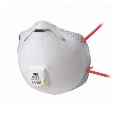 Masque confort coque 8833 FFP3 R D - avec soupape et protection anti-poussière_0