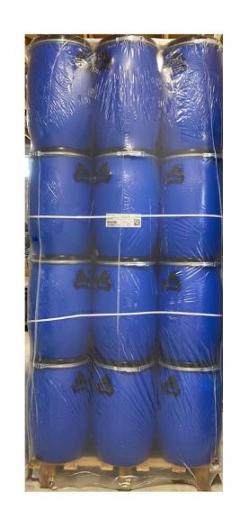 Palette de 36 fûts à ouverture totale 60 litres - alimentaires - homologation ONU Y19 - PEHD - poignées plastiques_0
