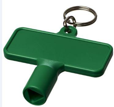 Porte-clés Maximilian - clé utilitaire universelle rectangulaire pour appareils divers en plastique ABS_0