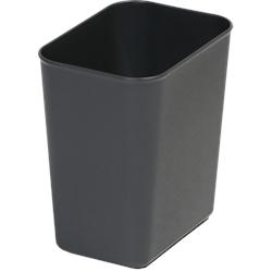 PROBBAX - FR-1003-BLA - Corbeille rectangulaire résistante au feu (13,21 L) - 28 x 21 x 31 cm - Noir - noir plastique FR-1003-BLA_0