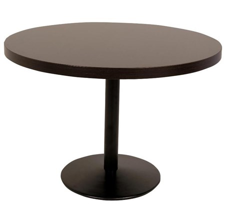 TABLE DE RESTAURANT RONDE DUROLIGHT WENGÉ ET NOIR  110 CM